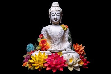 Buddha Purnima, Indian Buddhist religious holiday. AI generated.