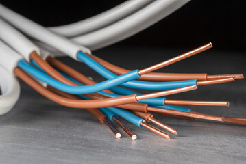 Electrical copper cable wire used to electic installation