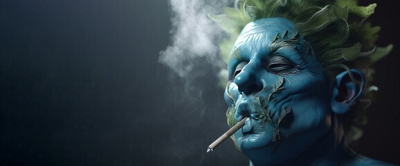 Health company no tobacco day, movement against cigarettes. Fictional person created with generative AI.