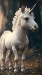 Fototapeta na wymiar Unicorn, beautiful horse, girl, magical unicorn, unique, fairy tale
