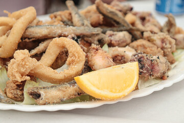 seafood fried. mediterranean diet