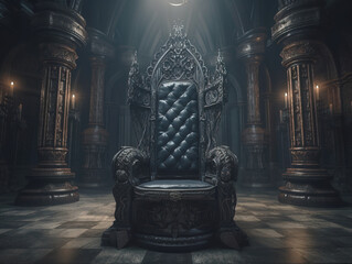 Obraz premium majestic throne room decorated with patterns in the gloom