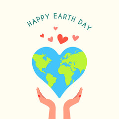 Earth Day. International Mother Earth Day. Environmental problems and environmental protection. Vector illustration. Caring for Nature. Ecology concept.