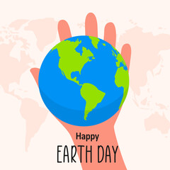 Earth Day. International Mother Earth Day. Environmental problems and environmental protection. Vector illustration. Caring for Nature. Ecology concept.