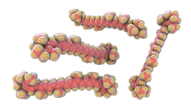 Molecular model of beta-carotene, precursor to vitamin A, 3d illustration