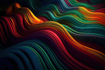 Obraz premium Playful Stripe Background in Wave Pattern