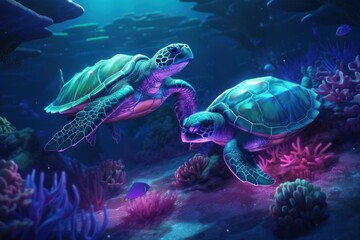 Obraz premium green sea turtle