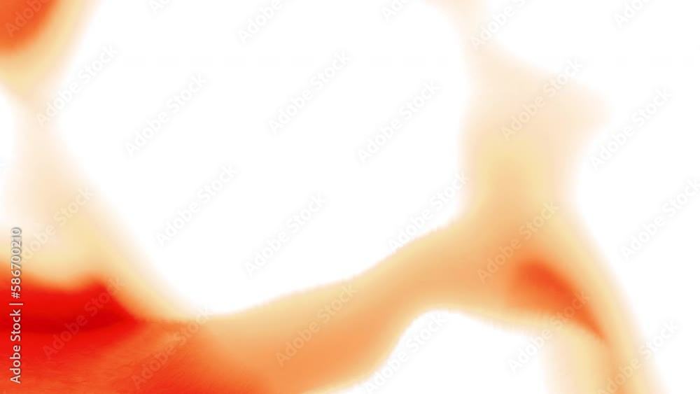 Poster white and orange bright light. motion. light in abstract animation scattering in different direction