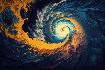 abstract background painting galaxy swirl created with Generative AI technology