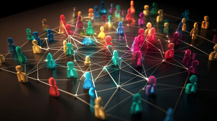Network of people,generative ai