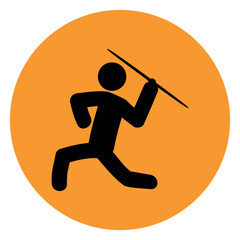 Javelin Throwing icon on a white background