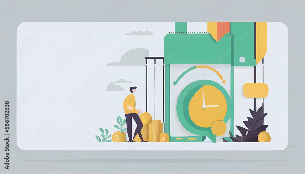 Poster an empty banner with a finance theme can prompt users to explore new investment options or start sav