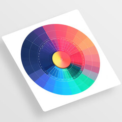 Obraz premium Illustration Of Abstract Color Wheel