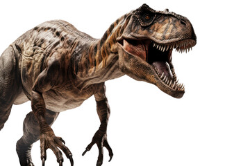 Fototapeta premium T-Rex dinosaur isolated on transparent background. Ai generated.