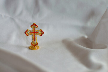 Christian Cross, Jesus Christ and biblical verses symbolizing Easter, Good Friday, Resurrection and...