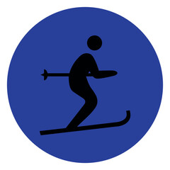 skier icon  icon on a white background