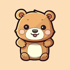 Fototapeta premium Endearing Baby Bear Image, Cub Illustration, Wildlife Art
