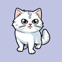 Lovely Kitty Sketch, Cat Drawing, Feline Art