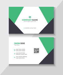 Fototapeta premium Simple Business Card Layout. modern business card print template. Personal visiting card with company logo. Vector illustration. Stationery design