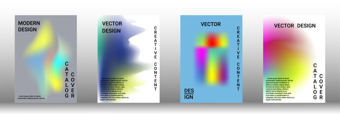 Artistic covers design. Creative fluid colors backgrounds. Set of abstract covers