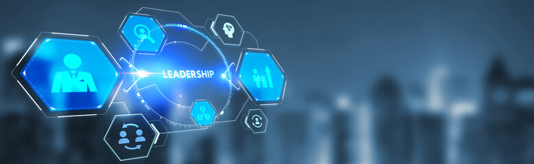 Business, Technology, Internet and network concept. Leadership business management. 3d illustration