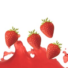 Red Strawberry Juice Banner picture 