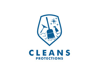 Cleaning for Protections Logo vector Design Inspiration