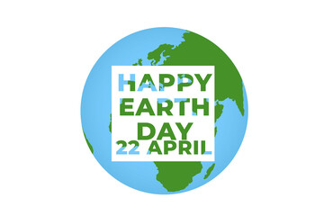 Happy International Earth Day. Environmental problems and environmental protection. Vector illustration. Caring for Nature.