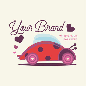 Love Bug Weddings Car Logo Template