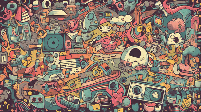 nerdy symbols background