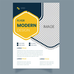 Modern business flyer vector template design. creative marketing agency flyer design