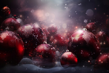 Fototapeta premium Beautiful New Year and Christmas background. AI Generated