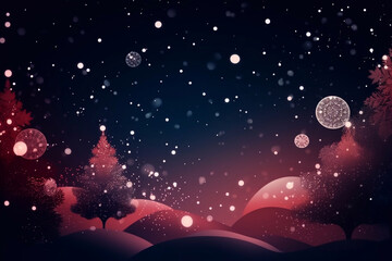 Obraz na płótnie Canvas Beautiful New Year and Christmas background. AI Generated