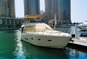 Boat Yacht in Marina Dubai View 02