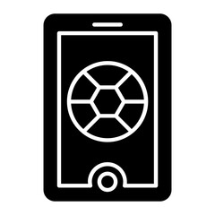 Mobile Soccer Glyph Icon