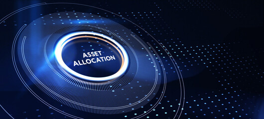 Asset allocation concept. 3d illustration