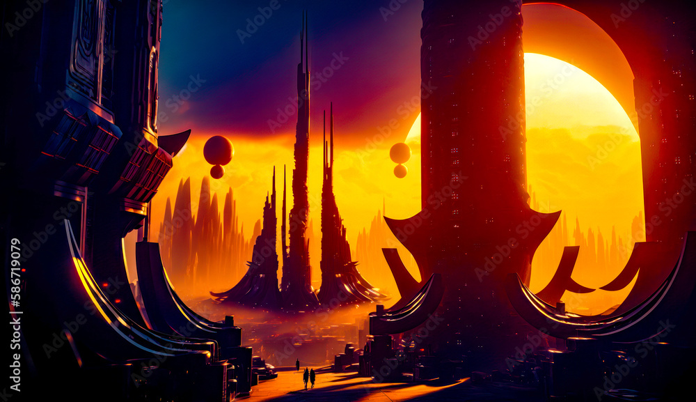 Poster sci - fi fi fi fi fi fi fi fi fi fi fi fi fi. generative ai.