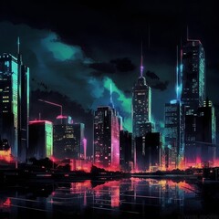 Nightfall on the Urban Skyline