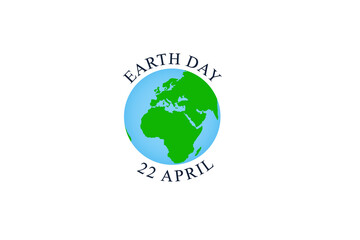 Fototapeta premium Happy Earth Day Banner, Illustration of a happy earth day banner, for environment safety celebration 