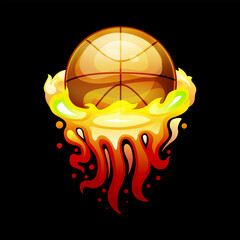 Flaming Basketball Hoop, Basketball Ball Rebounding