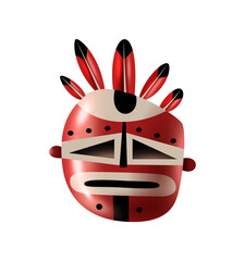 Naklejka premium Realistic Voodoo Mask