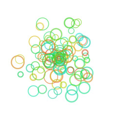 Colorful overlapping circles, bubbles background.	