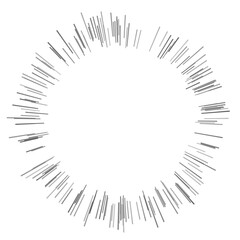 Black line sun ray frame background.