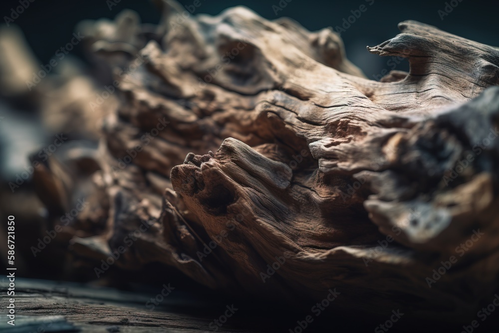 Poster a close up of a piece of wood that looks like a tree stump with a bird perched on top of the tree tr