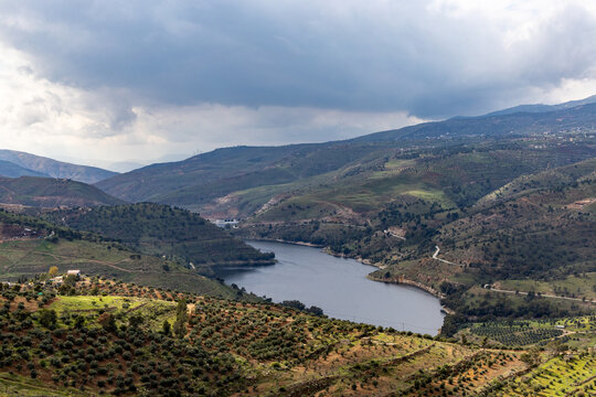 Jerash, Jordan A view over the Zarqa river and the King Talal Dam.