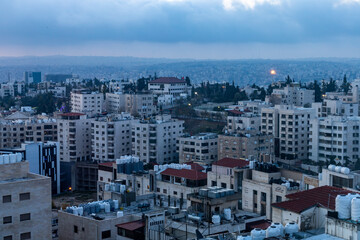 Obraz premium Amman, Jordan The city skyline in the early morning 