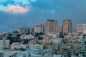 Fototapeta na wymiar Amman, Jordan The city skyline in the early morning 