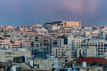 Obraz premium Amman, Jordan The city skyline in the early morning 