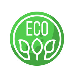  Eco symbol with leafs. Eco friendly - vector illustration