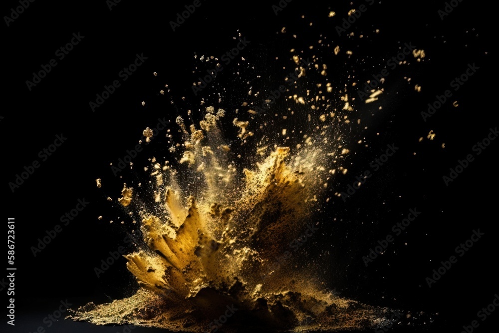 Poster a splash of orange juice on a black background with a black background and a black background with a